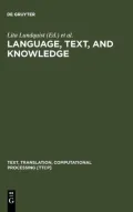 Language, Text, and Knowledge : Mental Models of Expert Communication