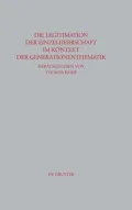 Die Legitimation Der Einzelherrschaft Im Kontext Der Generationenthematik