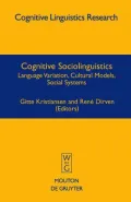 Cognitive Sociolinguistics