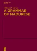 A Grammar of Madurese