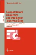 Computational Linguistics and Intelligent Text Processing