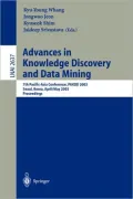 Advances in Knowledge Discovery and Data Mining