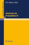Seminaire de Probabilites IX: Universite de Strasbourg (Lecture Notes in Mathematics) (French and English Edition)