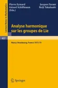 Book cover of Analyse Harmonique Sur Les Groupes de Lie