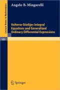 Volterra-Stieltjes Integral Equations and Generalized Ordinary Differential Expressions