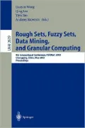 Rough Sets, Fuzzy Sets, Data Mining, and Granular Computing