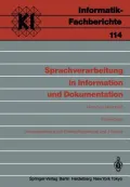 Sprachverarbeitung in Information Und Dokumentation