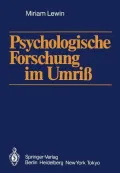 Psychologische Forschung Im Umriss