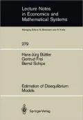 Estimation of Disequilibrium Models