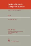 Esop ’88: 2nd European Symposium on Programming. Nancy, France, March 21-24, 1988. Proceedings