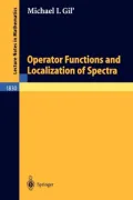 Operator Functions and Localization of Spectra