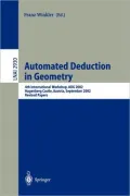 Automated Deduction in Geometry