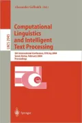 Computational Linguistics and Intelligent Text Processing