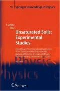 Unsaturated Soils: Experimental Studies, Vol. 1