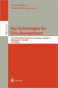 Key Technologies for Data Management