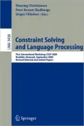 Constraint Solving and Language Processing