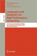 Languages and Compilers for High Performance Computing