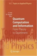 Quantum Computation and Information by Hiroshi Imai — book cover