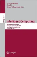Intelligent Computing: International Conference on Intelligent Computing, ICIC 2006, Kunming, China, August 16-19, 2006, Proceedings, Part I