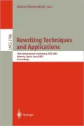Rewriting Techniques and Applications