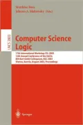 Computer Science Logic 17th International Workshop, Csl 2003, 12th Annual Conference of the ...