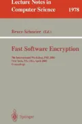 Fast Software Encryption