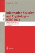 Information Security and Cryptology - ICISC 2001 by Kwangjo Kim — book cover
