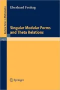 Singular Modular Forms and Theta Relations