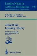 Algorithmic Learning Theory - ALT '92