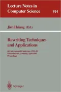 Rewriting Techniques and Applications