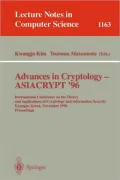 Advances in Cryptology - ASIACRYPT '96, Vol. 116
