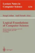 Logical Foundations of Computer Science, Vol. 123
