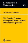 The Cauchy Problem for Higher Order Abstract Differential Equations, Vol. 170