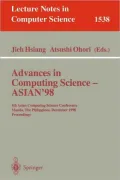 Advances in computing science, ASIAN '98