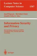 Information Security and Privacy