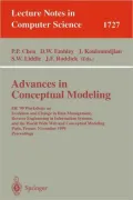 Advances in Conceptual Modeling