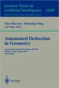 Automated Deduction in Geometry