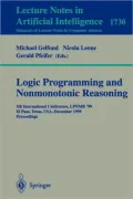 Logic Programming and Nonmonotonic Reasoning