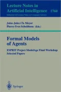 Formal Models of Agents