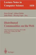 Distributed Communities on the Web: Third International Workshop, DCW 2000, Quebec City, Quebec, Canada, June 19-21, 2000, Proceedings