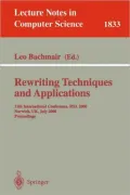 Rewriting Techniques and Applications