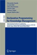 Declarative Programming for Knowledge Management