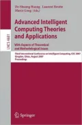 Advanced Intelligent Computing Theories and Applications: with Aspects of Theoretical and Methodological Issues: Third International Conference on Intelligent Computing, ICIC 2007 Qingdao, China, August 21-24, 2007 Proceedings