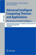 Advanced Intelligent Computing Theories and Applications with Apsects of Artificial Intelligence: Third International Conference on Intelligent Comput