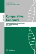 Comparative Genomics: International Workshop, RECOMB-CG 2008, Paris, France, October 13-15, 2008 Proceedings