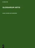 Glossarium Artis: Bogen Und Arkade