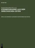 Steinepigramme Aus Dem Griechischen Osten: Die Nordkueste Kleinasiens Marmarameer Und Pontos