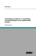Controlling Von Dienst- vs. Controlling Von Sachleistungen