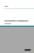 Chancengleichheit Im Bildungssystem