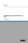Gedichtanalyse Zu Paul Flemings